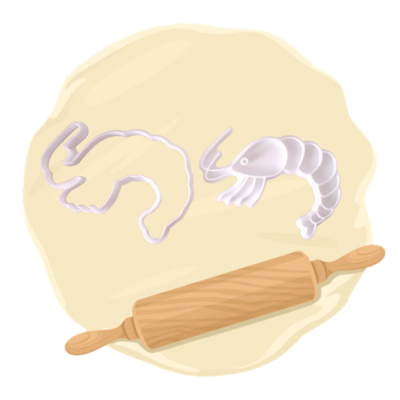 Keksausstecher Motiv "Shrimp"