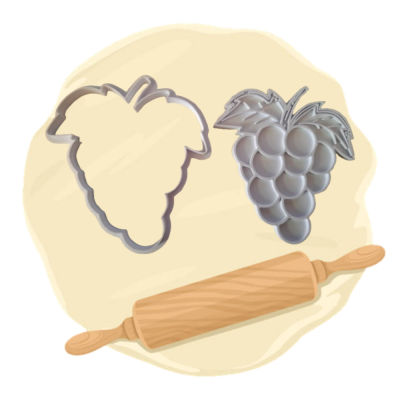 Keksausstecher Motiv "Trauben"