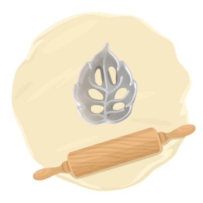 Keksausstecher Motiv "Blatt"