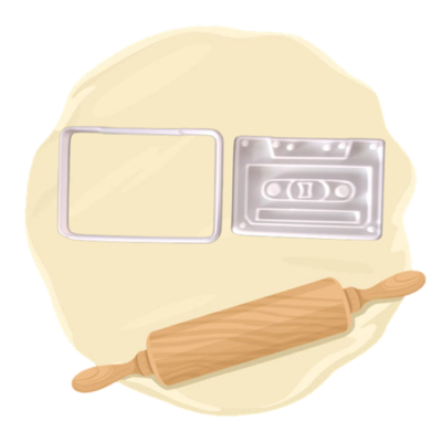 Keksausstecher Motiv "Kasette"