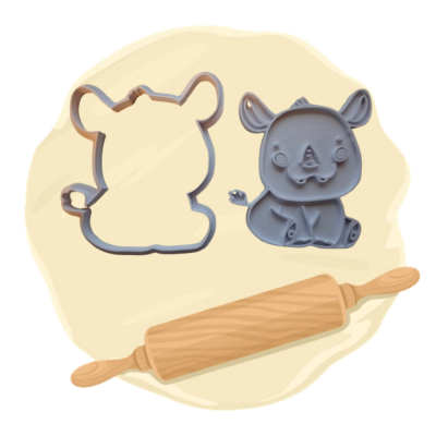 Keksausstecher Motiv "Nashorn"