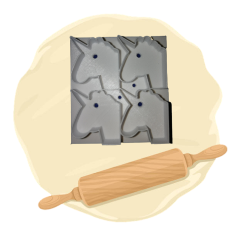 Keksausstecher "Einhornköpfe"