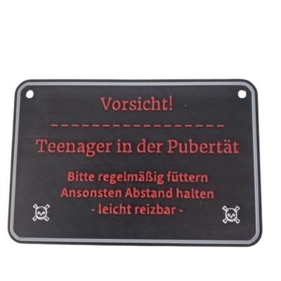 Schild Teenager