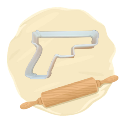 Keksausstecher Motiv "Waffe"