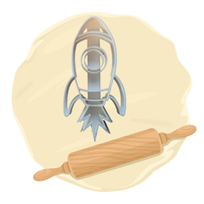 Keksausstecher Motiv "Rakete"