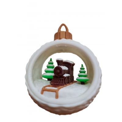 Weihnachtskugel Motiv "Zug"