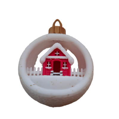 Weihnachtskugel Motiv "Haus"