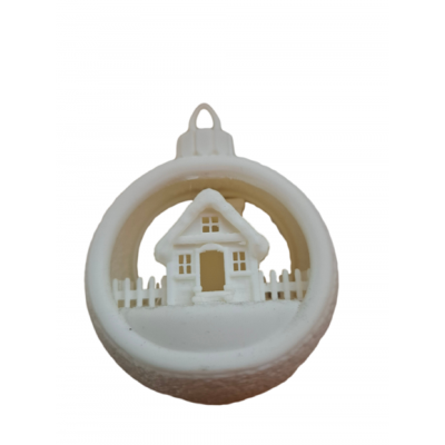 Weihnachtskugel Motiv "Haus"