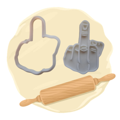 Keksausstecher "Mittelfinger Hand"