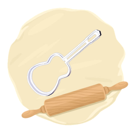 Keksausstecher "Gitarre"