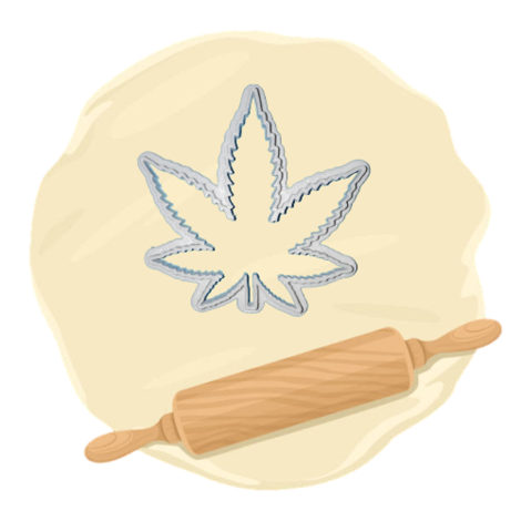 Keksausstecher "Hanfblatt"