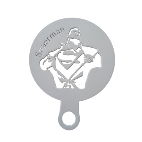Kaffeeschablone "Superman"