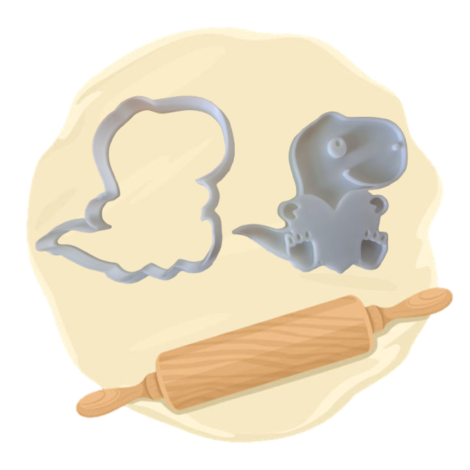 Keksausstecher "Dino mit Herz"