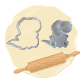 Keksausstecher "Dino mit Herz"