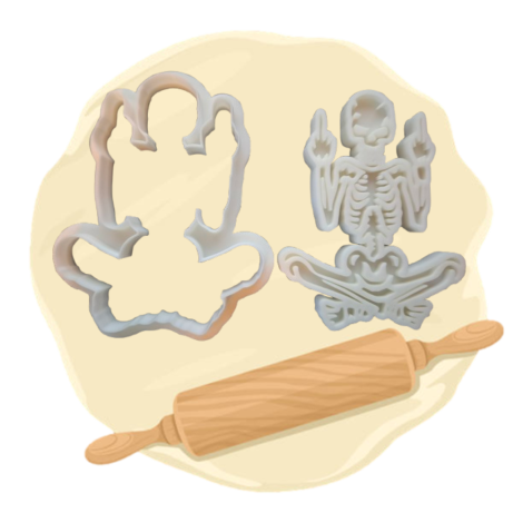 Keksausstecher "Skelett Mittelfinger"