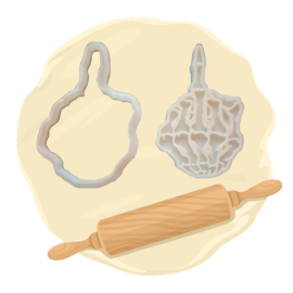 Keksausstecher "Skelett Mittelfinger"