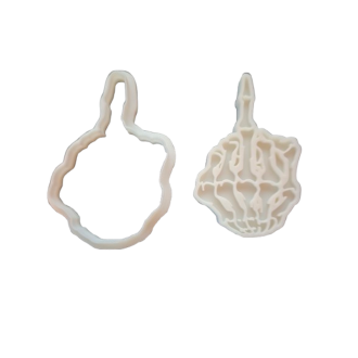 Keksausstecher "Skelett Mittelfinger"