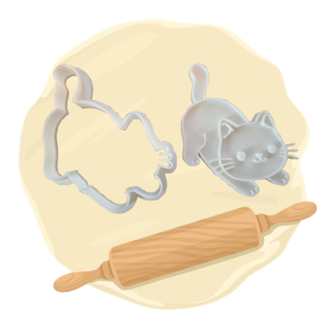 Keksausstecher "Katze im Angriff"