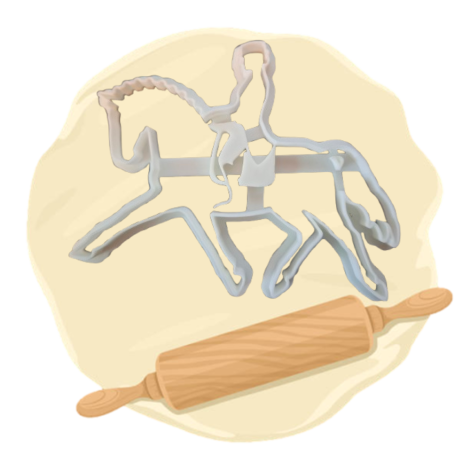 Keksausstecher "Pferd mit Reiterin"