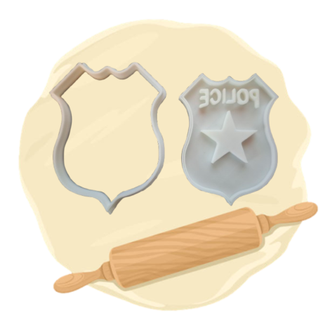Keksausstecher "Polizeimarke"