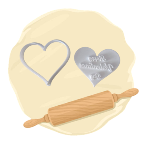 Keksausstecher "Happy Valentin"