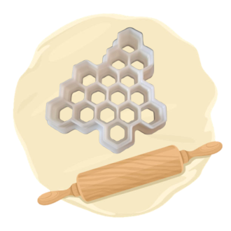 Keksausstecher "Bienenwabe"