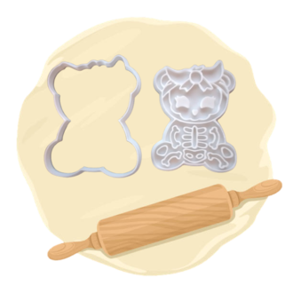 Keksausstecher "Skelett Teddy"