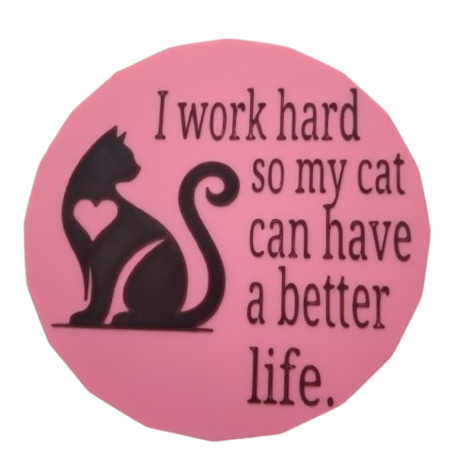Untersetzer "Katze Arbeit"