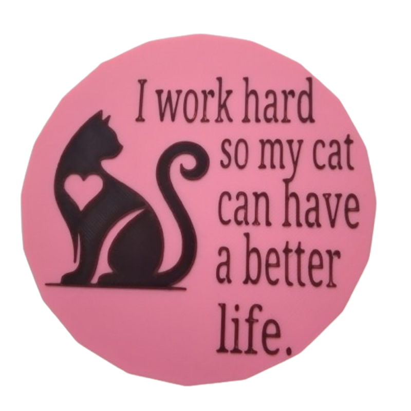 Untersetzer "Katze Arbeit"