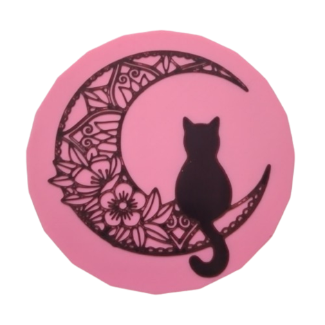 Untersetzer "Katze auf dem Mond"