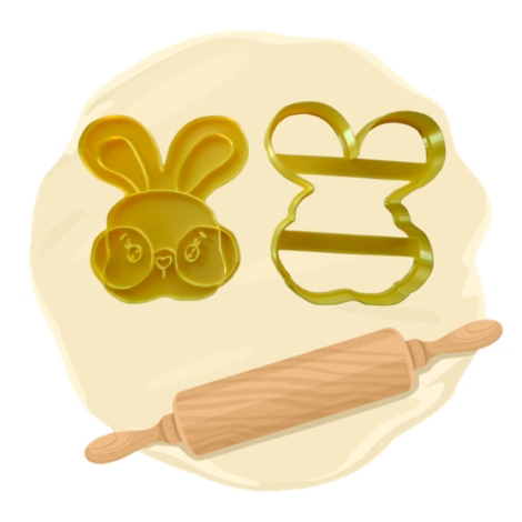 Keksausstecher "Hase mit Brille"