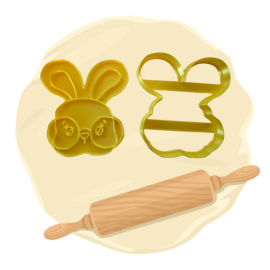 Keksausstecher "Hase mit Brille"