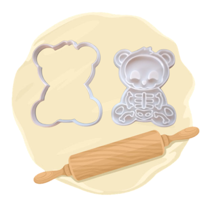 Keksausstecher "Skelett Teddy"