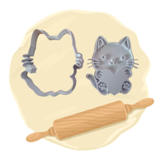 Keksausstecher "Herz Katze"