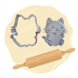 Keksausstecher "Herz Katze"