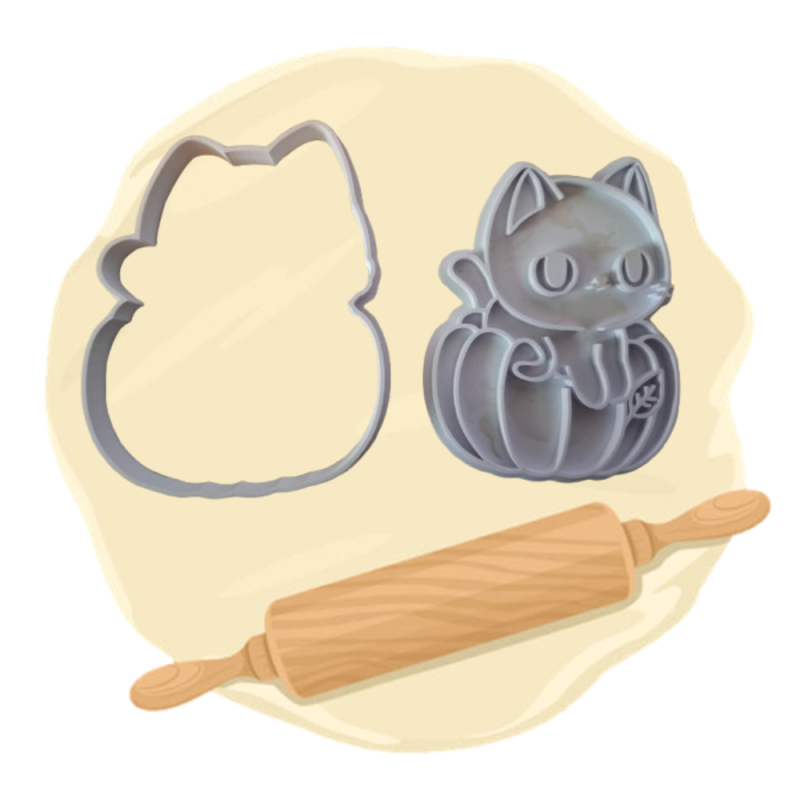 Keksausstecher "Kürbis Katze"