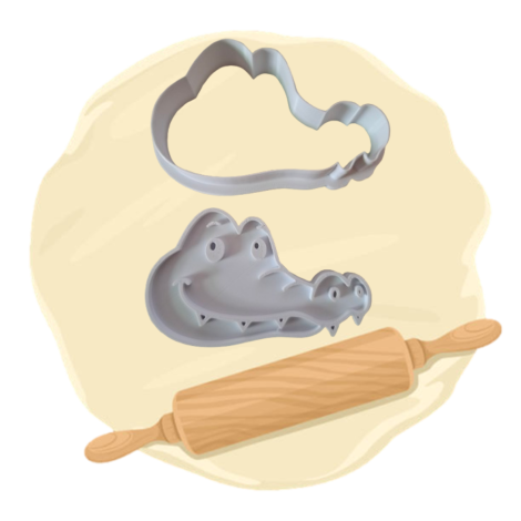 Keksausstecher "Krokodil Kopf"