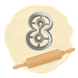 Keksausstecher "Zahl 8"