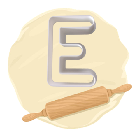 Keksausstecher "Buchstabe E"