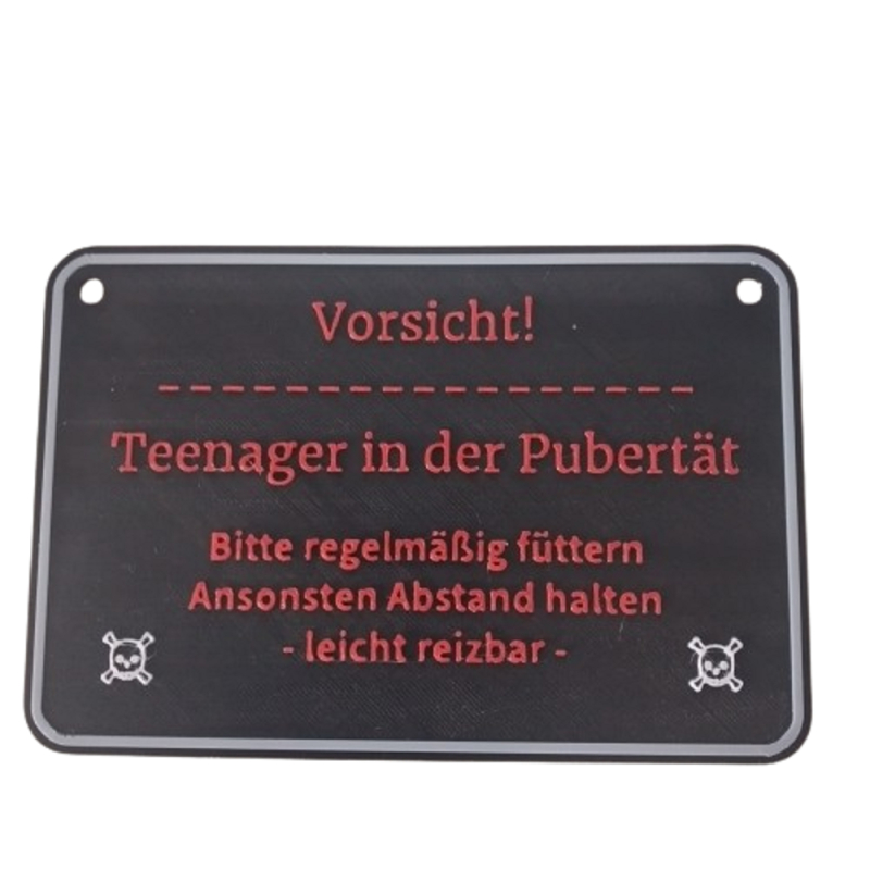 Schild "Teenager"