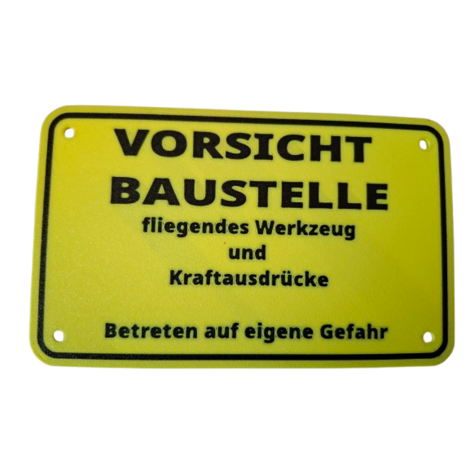 Schild "Baustelle"