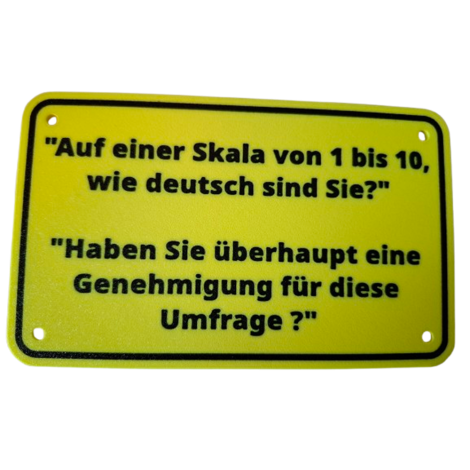 Schild "Umfrage"