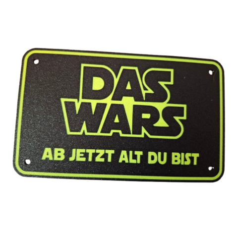 Schild "Alt du bist"