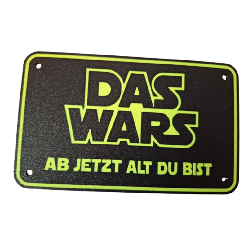 Schild "Alt du bist"