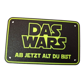 Schild "Alt du bist"