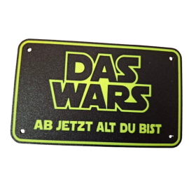 Schild "Alt du bist"