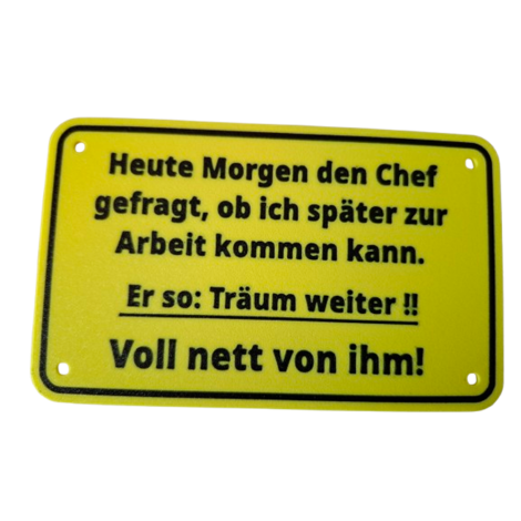 Schild "Träum weiter"