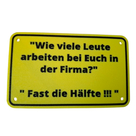 Schild "Hälfte"